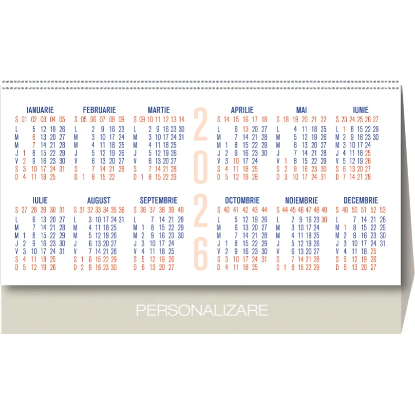 Calendar triptic de birou 2026 EGO