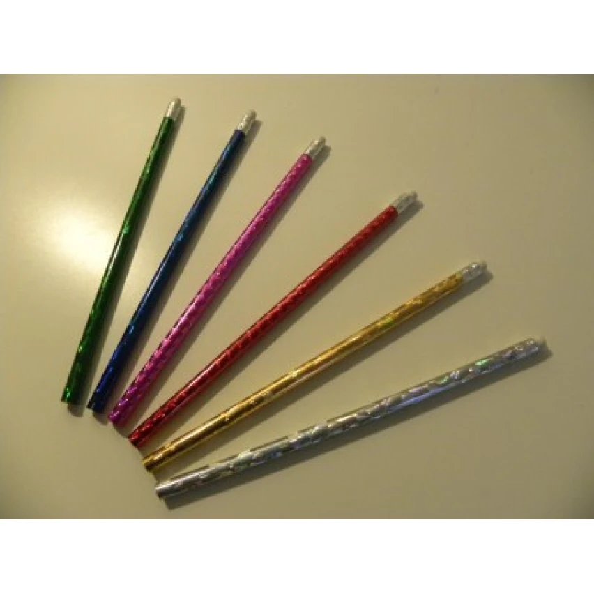 Creion cu guma, HB,  metalizat