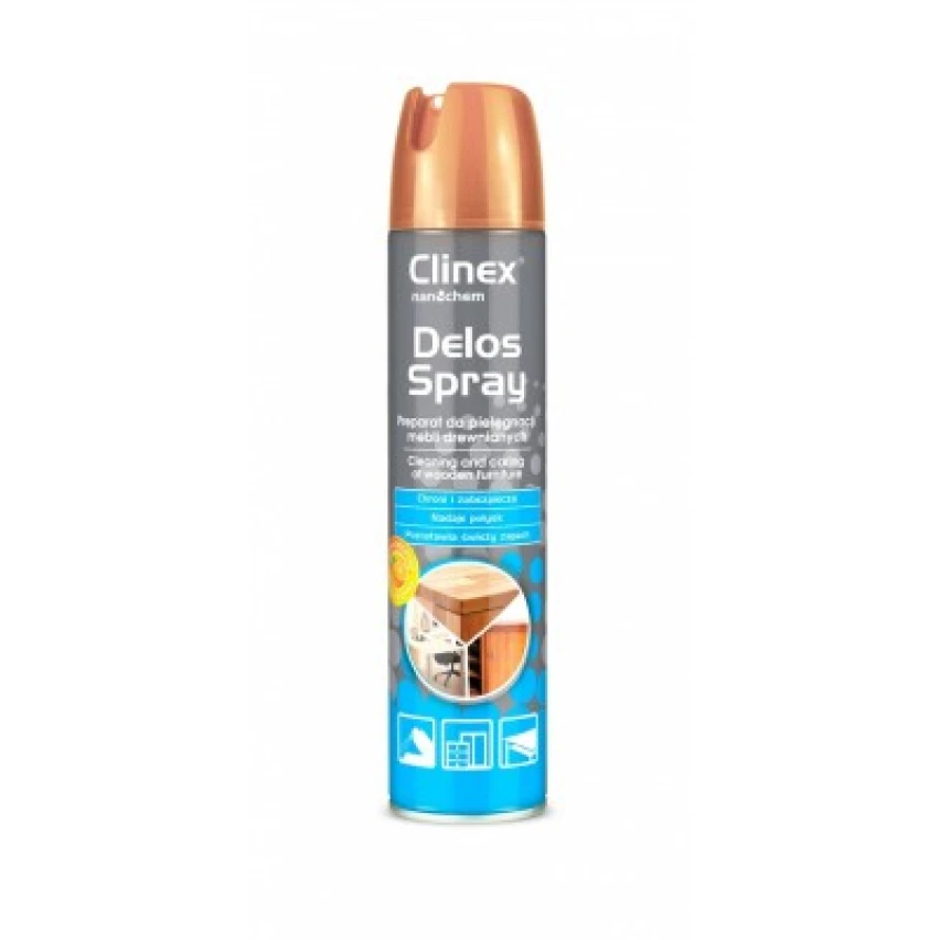 CLINEX Delos Shine, 300 ml, spray pentru curatare si intretinere mobila, cu efect de stralucire